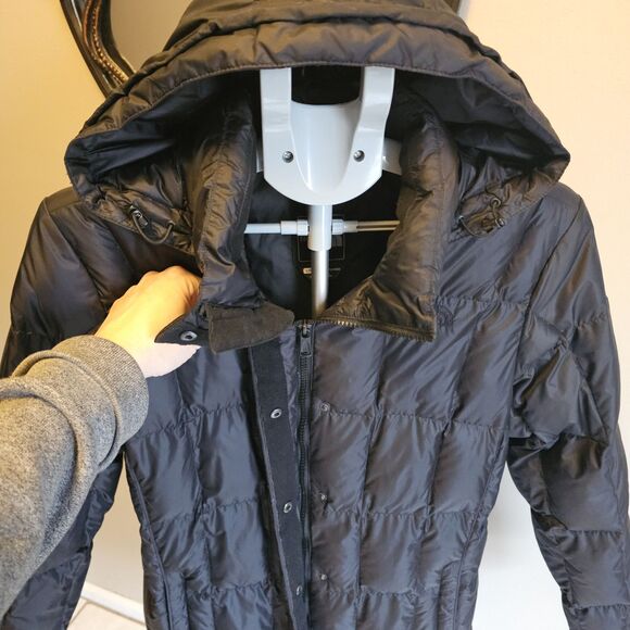 The North Face Metropolis 550 Down Puffer Jacket Parka Coat Womens L Long Black - Picture 2 of 10